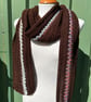 Chocolate brown textured handmade unique scarf neck warmer  - Image 3