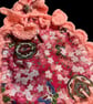 Set of 4 Handmade Reusable Fabric Gift Bags with Crochet Seams and Tie Closures - Image 4