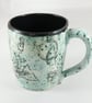 Extra Large mug , 29 oz mug tea mug large beer mug egyptian hieroglyph Stoneware - Image 3