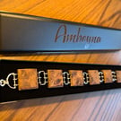 Unique - Hand Made In UK - Rustic Amboyna Wood & Sterling Silver Bracelet