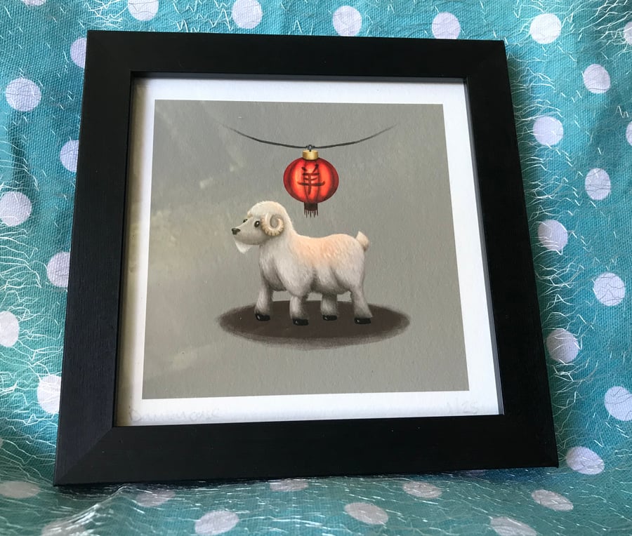 Lunar New Year Sheep Art Print