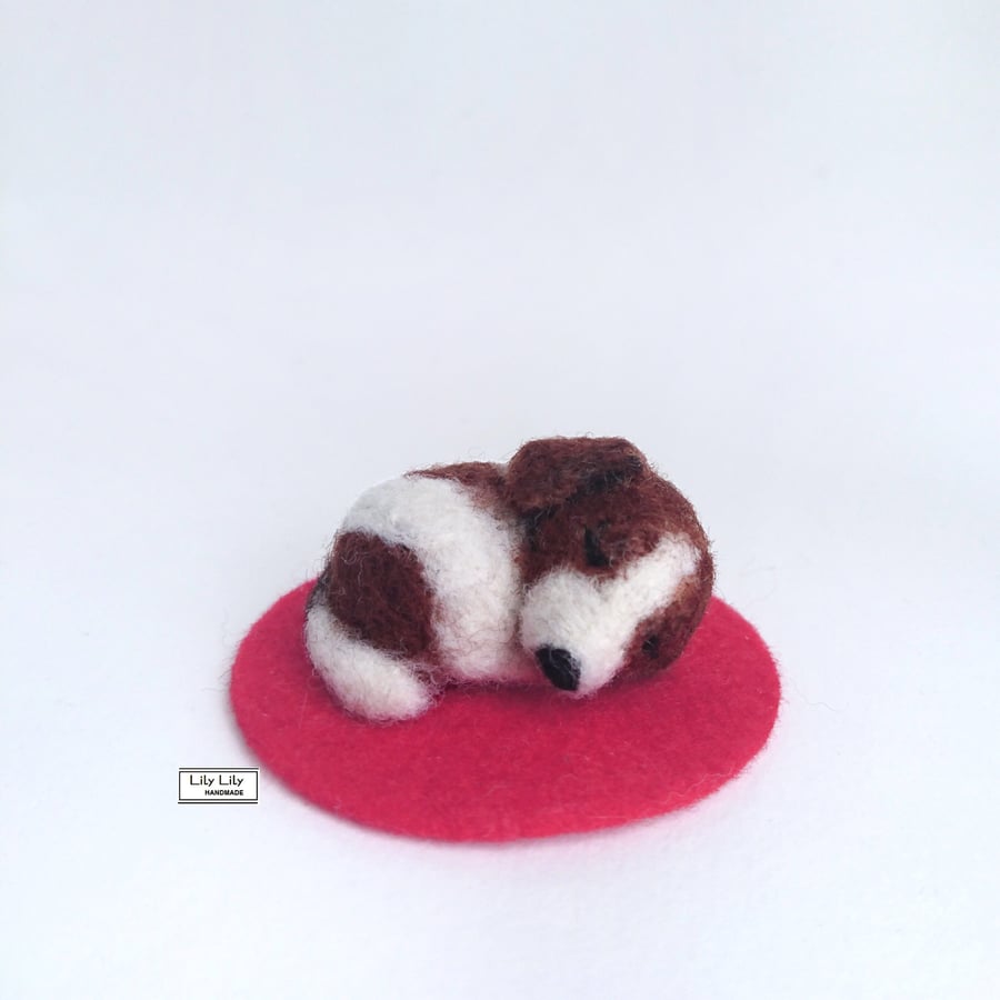 SOLD Barney, Miniature Puppy dog, needle felted by Lily Lily Handmade