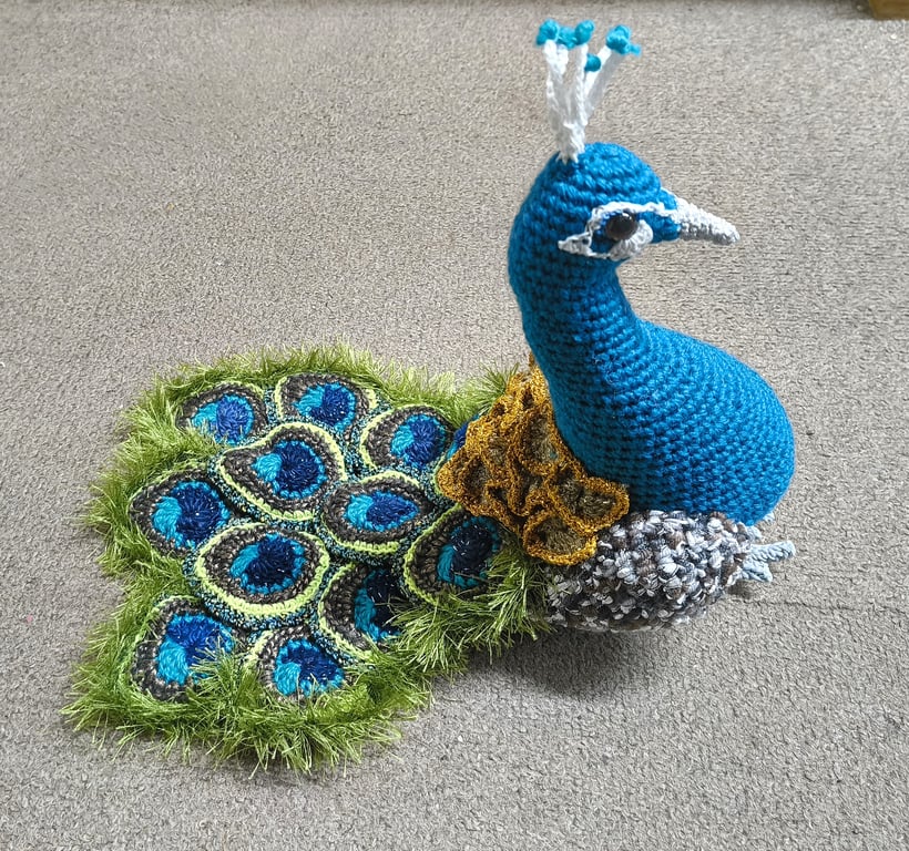 Crochet Peacock Plushie