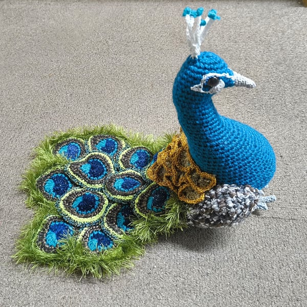 Crochet Peacock Plushie