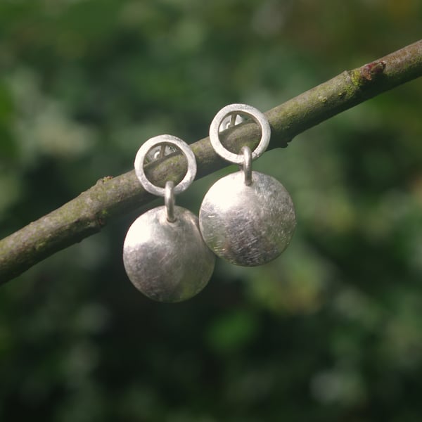 Silver Circles  Earrings  