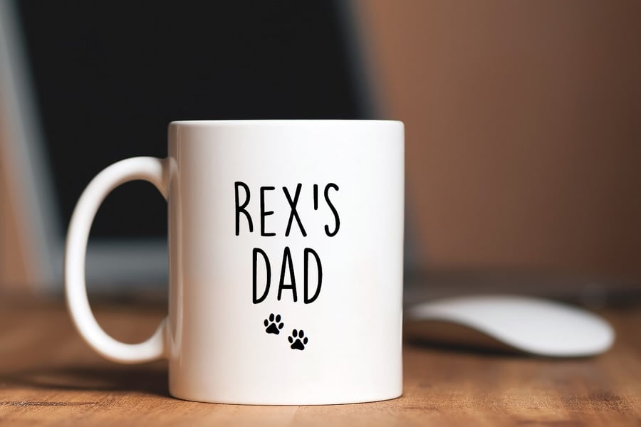 Personalised Dog parent or grandparent mug.