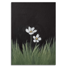White Flowers Small Original Acrylic Painting (5x7") Unframed