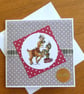 Reindeer with Elf Christmas Card - Happy Christmas - Image 1