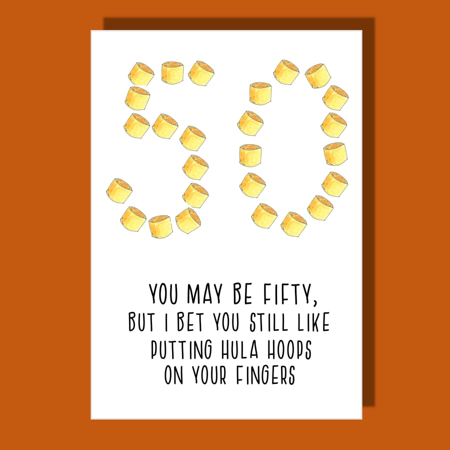 50th Birthday Card, 50th Card, Funny Birthday Card, Funny Card, Birthday Card 