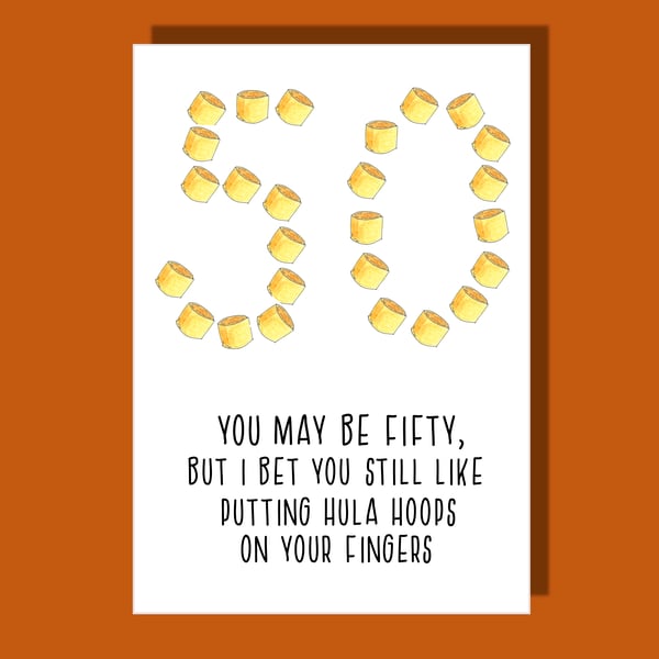 50th Birthday Card, 50th Card, Funny Birthday Card, Funny Card, Birthday Card 