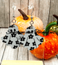 Cute Black & White Halloween Ghost Earrings – Handmade Spooky Jewellery - Image 5