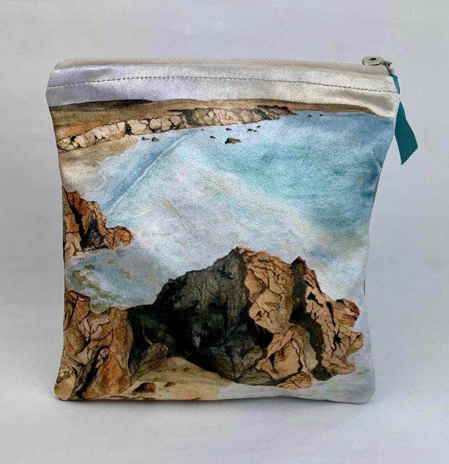 Coastal Watercolour Makeup Bag 