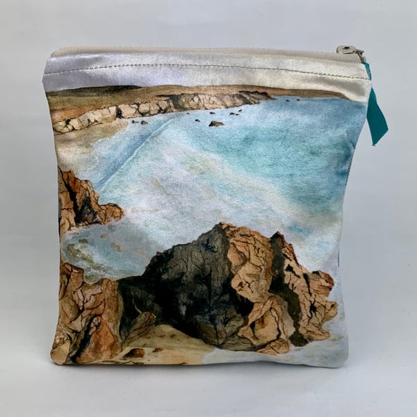 Coastal Watercolour Makeup Bag 