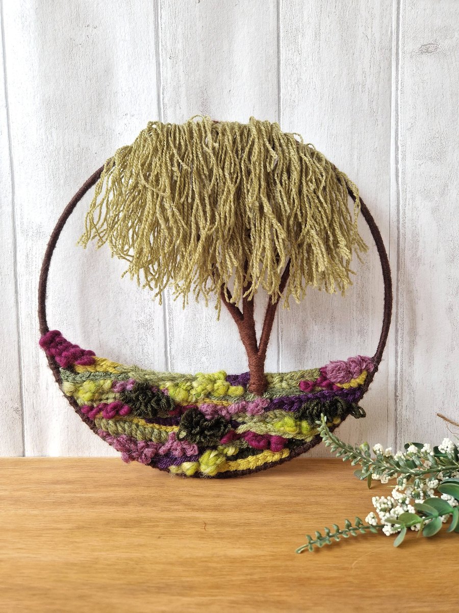 Weeping Willow on the Heather Moorland - Treescape Art