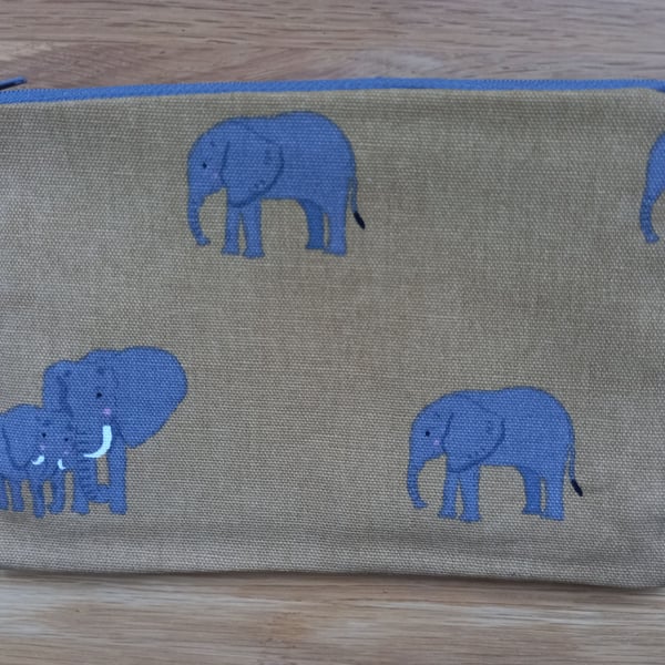 Mustard Elephant Storage pouch - ideal gift  make up bag