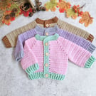 Summerween Crochet Baby Cardigan - First Autumn Gift