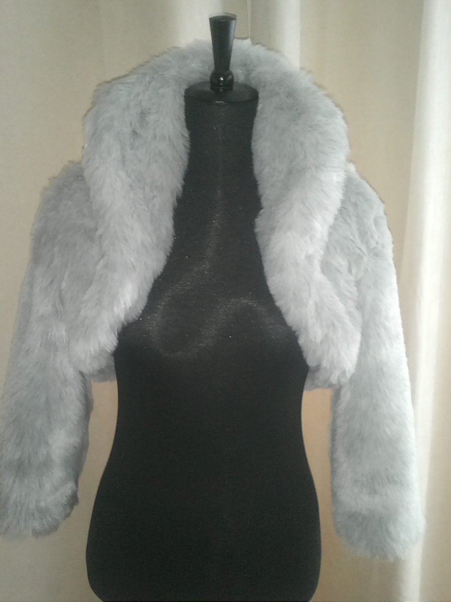 Luxurious Faux Fur Bolero (Short jacket) with Shawl Collar