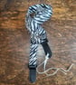 1 inch Zebra Print Ukulele Strap Extra Long