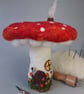 Needle Felted Toadstool House - Woolly Decoration 