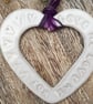 Loveheart hanger, ceramic lovehearts, gift idea, home decor, pottery - Image 2