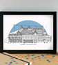 Llandudno Landmarks Skyline Art Print - Image 2