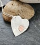 Paw on heart pendant in reticulated sterling silver - Image 2