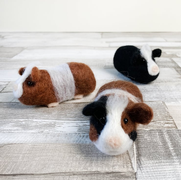 Needle felting kit Guinea pigs. Learn to make... Folksy