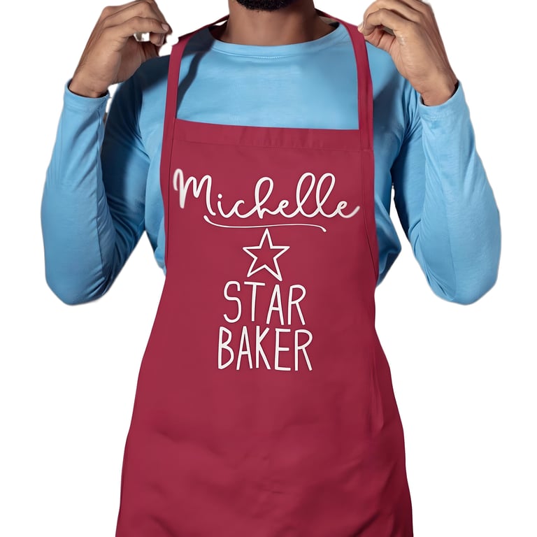 Personalised Baking Kitchen Apron - Personalised STAR BAKER