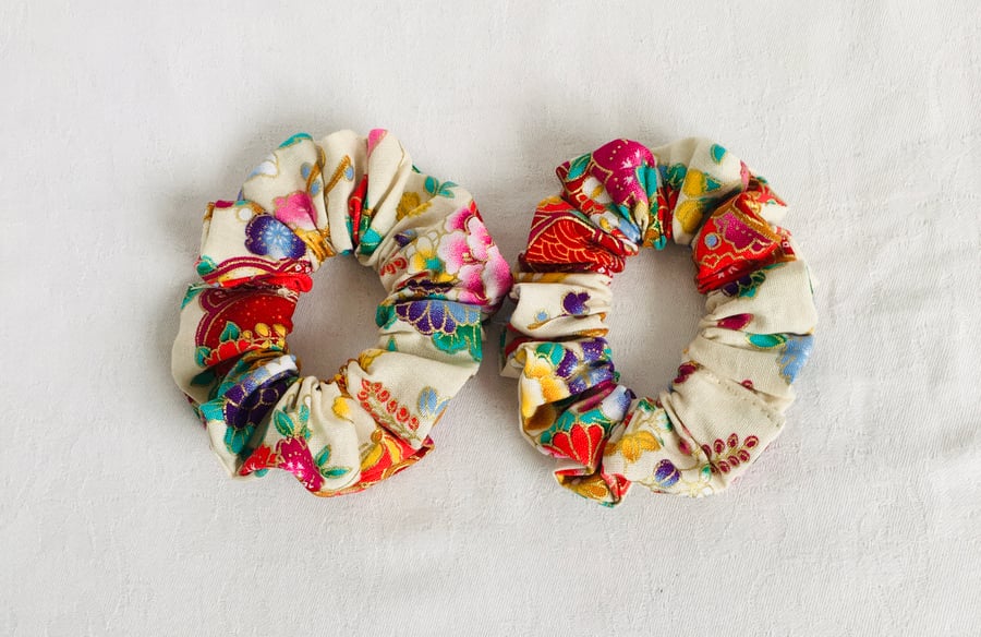 Beautiful Set of Scrunchies, Colourful Scrunchies, Gift Ideas for Her.