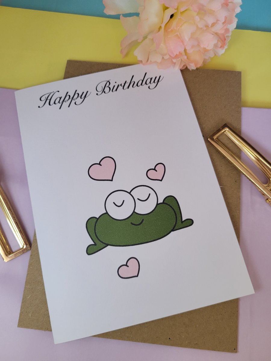 Frog birthday card