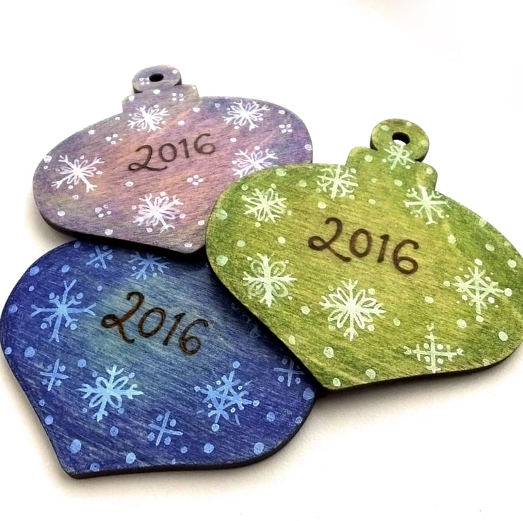 Baby's First Christmas wooden pyrography bauble... - Folksy