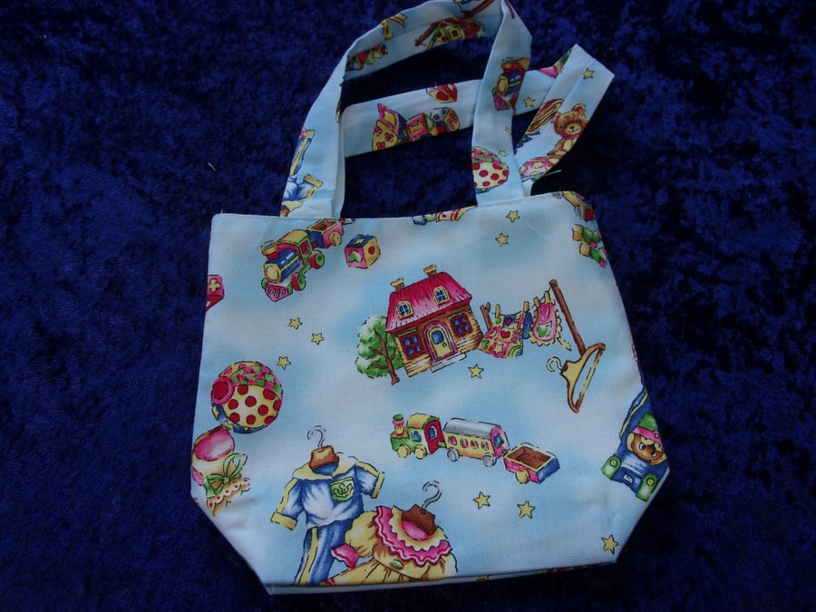 Childs Fabric Handbag with Toys & Teddies