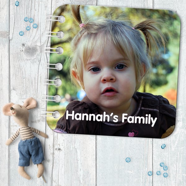 Personalised Baby Board Book, 'Photo' design, handmade toddler baby gift