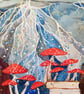 Summer Seconds Fly Agaric and lightning original art  - Image 2