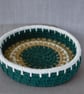 Forest Green, Off-White & Jute Coil Basket - Image 8