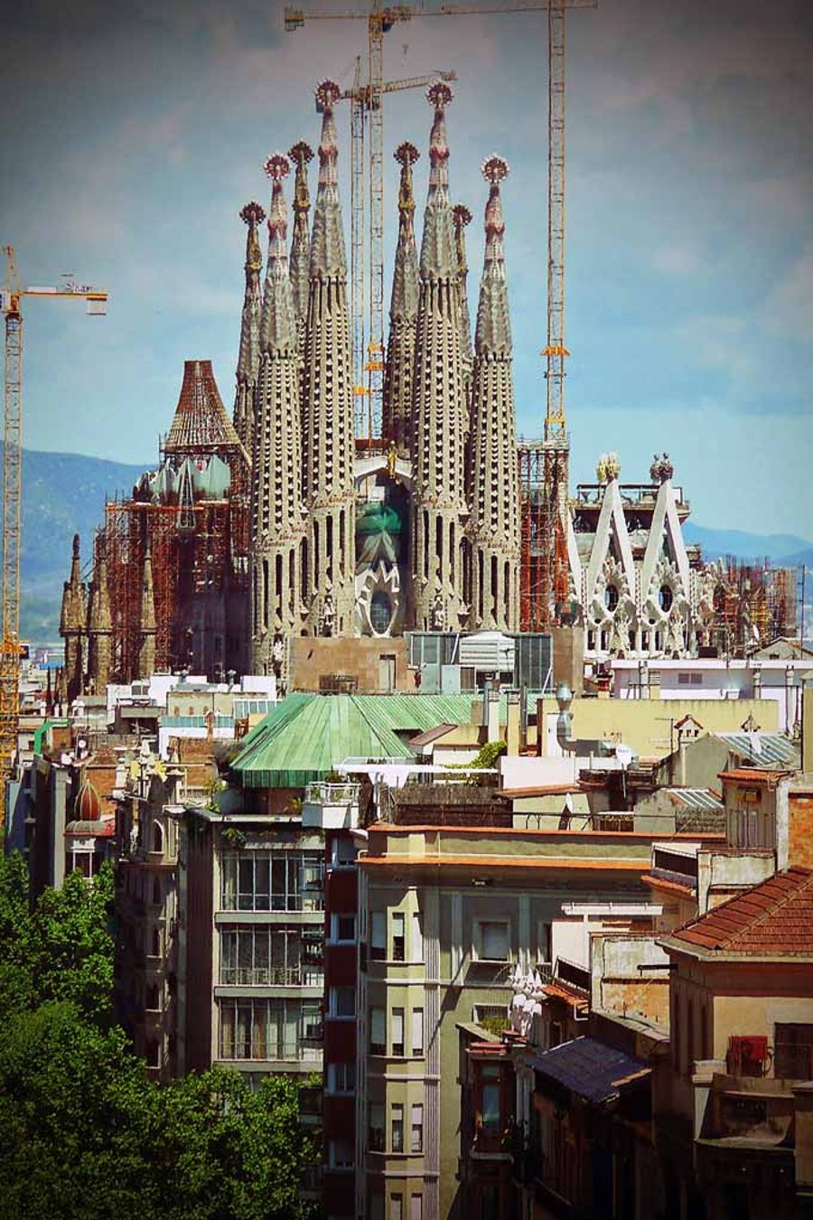 Sagrada Familia Cathedral Barcelona Catalonia Spain Photograph Print
