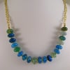 Blue and Green Agate Necklace.