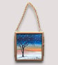 Tiny Hanging Framed Original Painting