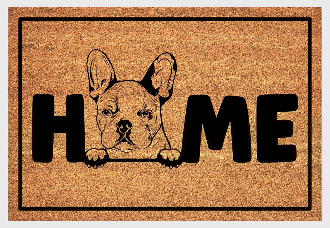 French Bulldog Home Door Mat No.2 - French Bulldog Welcome Mat - 3 Sizes