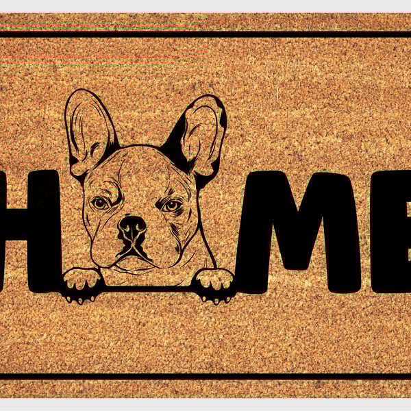 French Bulldog Home Door Mat No.2 - French Bulldog Welcome Mat - 3 Sizes
