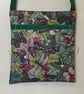 Oilcloth over the shoulder pegbag clothes pin bag