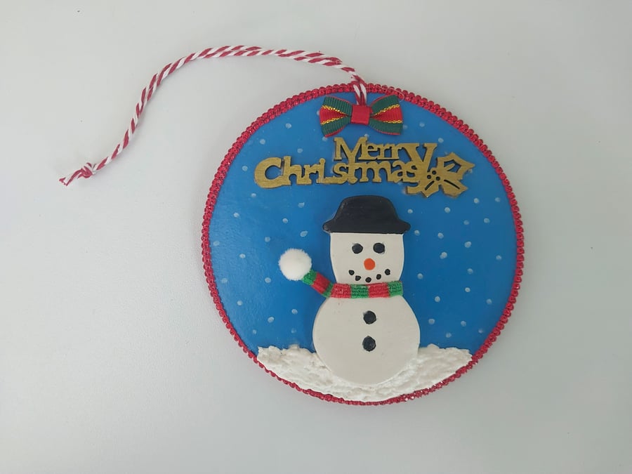 Merry Christmas Snowman Hanging Home Decor Tree Decoration 