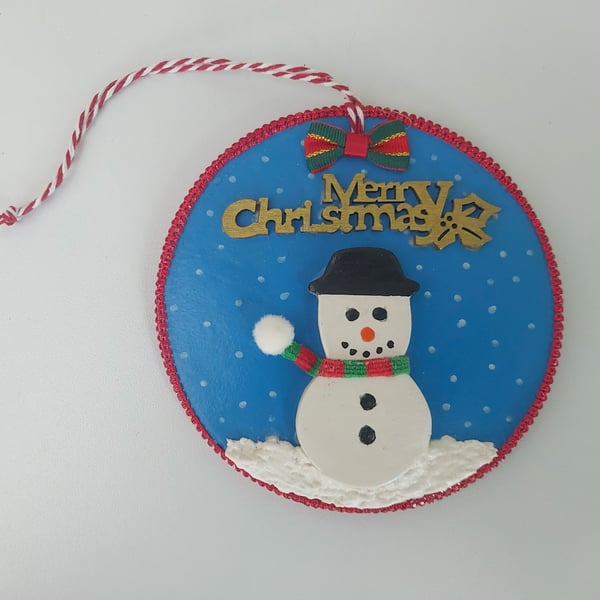 Merry Christmas Snowman Hanging Home Decor Tree Decoration 