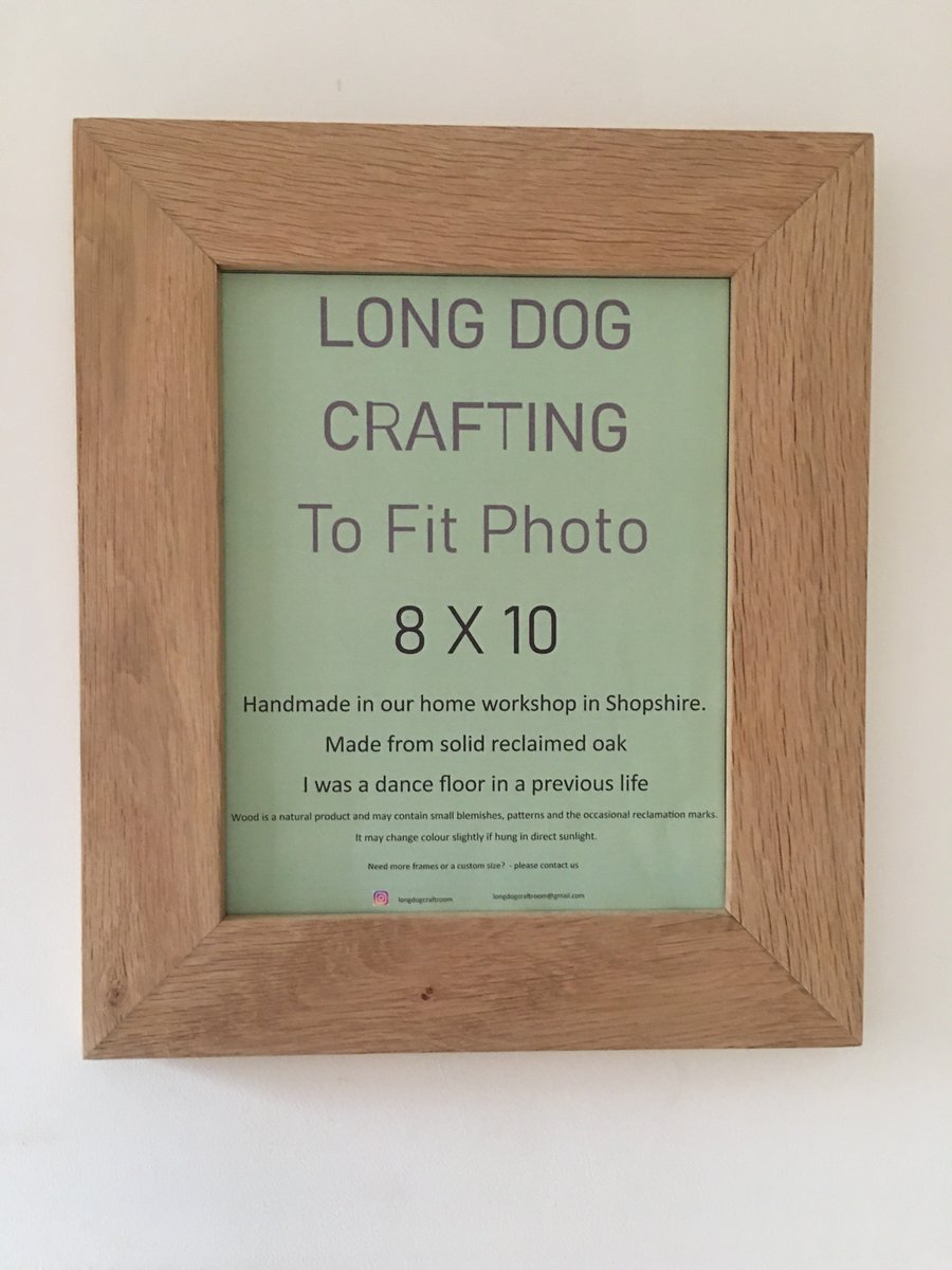 Photo Picture Frame hand crafted from Solid Reclaimed Oak