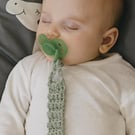 Handmade Sage Green Dummy Clip set of 2. 20cm