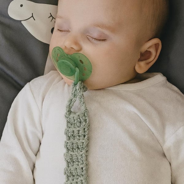 Handmade Sage Green Dummy Clip set of 2. 20cm