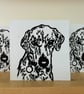 Labrador Greeting Card Lino Print - Image 2