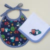 First Size Woodland Animals Babies Bib and Dribble Cloth Set