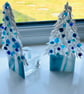 Fused glass Christmas trees with hidden candle holder  - Image 2