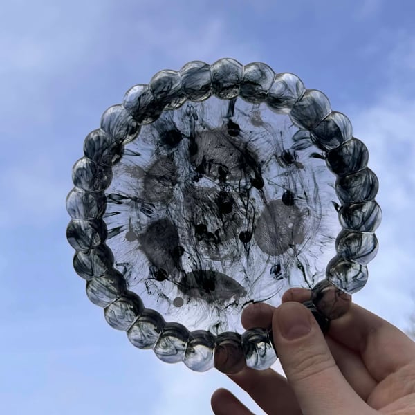 Celestial spill resin tray